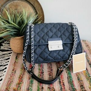 Michael kors denim Sloan chain Shoulder bag RARE